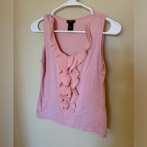 Pink ruffle tank